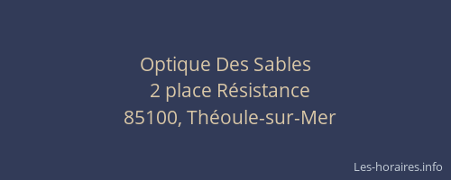 Optique Des Sables