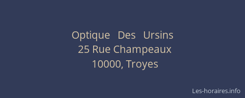 Optique   Des   Ursins