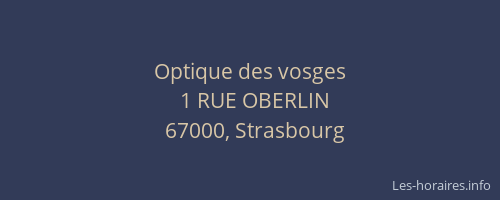 Optique des vosges