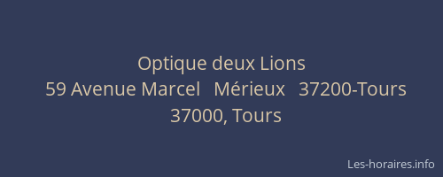Optique deux Lions