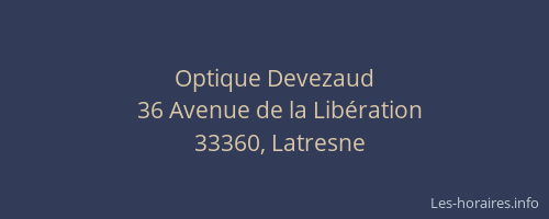 Optique Devezaud