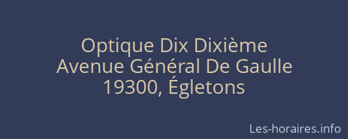 Optique Dix Dixième