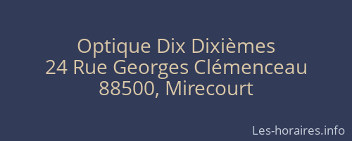 Optique Dix Dixièmes