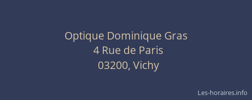 Optique Dominique Gras