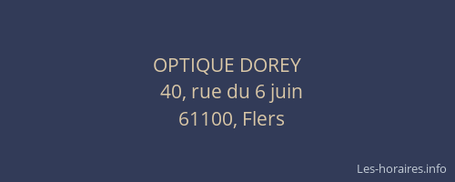 OPTIQUE DOREY