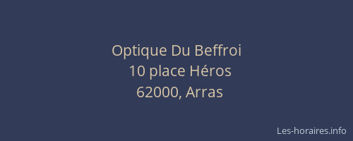 Optique Du Beffroi