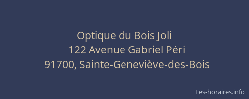 Optique du Bois Joli