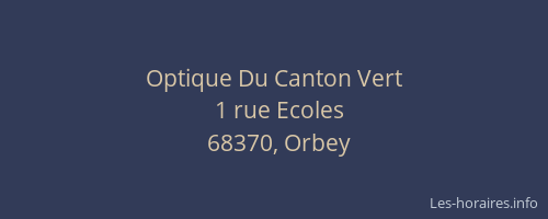 Optique Du Canton Vert
