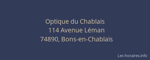 Optique du Chablais
