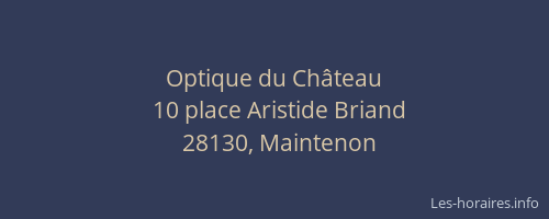 Optique du Ch&acirc;teau