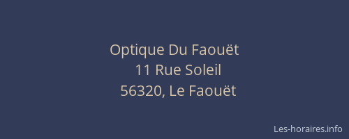 Optique Du Faou&euml;t