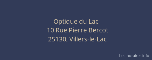 Optique du Lac