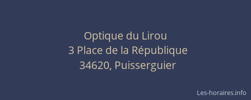 Optique du Lirou