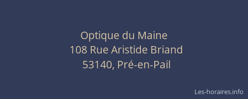 Optique du Maine