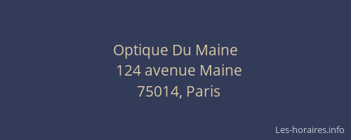 Optique Du Maine