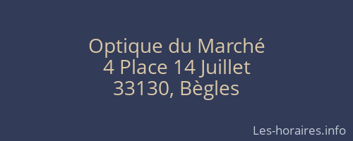 Optique du Marché