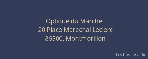 Optique du March&eacute;