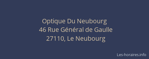 Optique Du Neubourg
