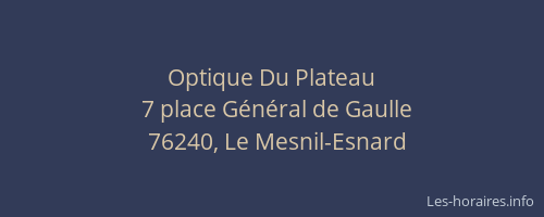 Optique Du Plateau