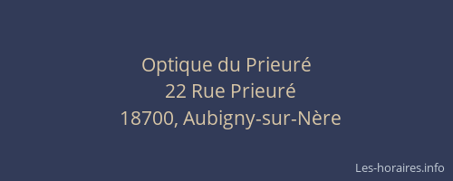 Optique du Prieur&eacute;