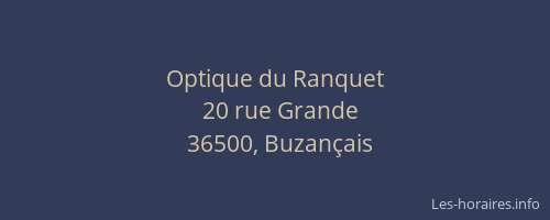Optique du Ranquet