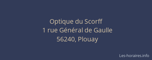 Optique du Scorff