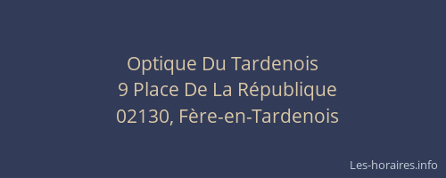 Optique Du Tardenois