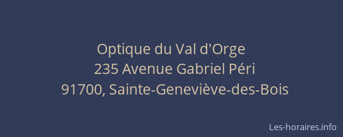 Optique du Val d'Orge