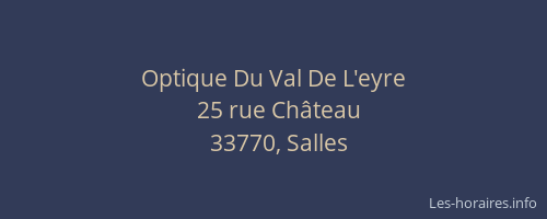 Optique Du Val De L'eyre