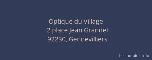 Optique du Village