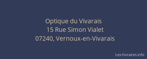 Optique du Vivarais