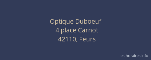 Optique Duboeuf