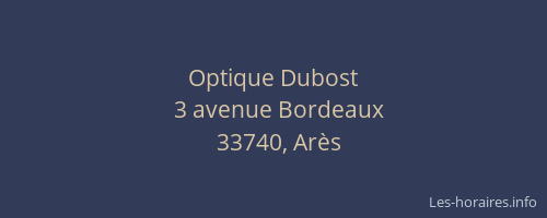 Optique Dubost