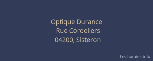 Optique Durance