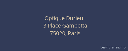 Optique Durieu