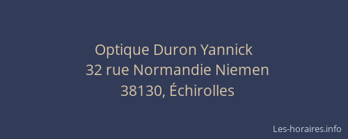 Optique Duron Yannick