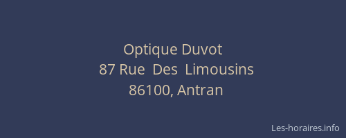Optique Duvot