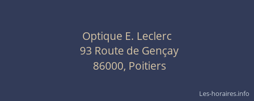 Optique E. Leclerc