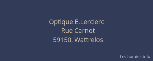 Optique E.Lerclerc