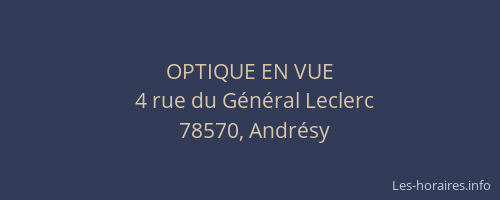 OPTIQUE EN VUE