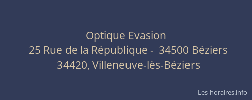 Optique Evasion