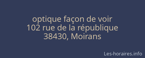 optique façon de voir