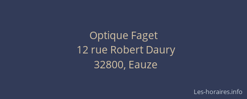 Optique Faget