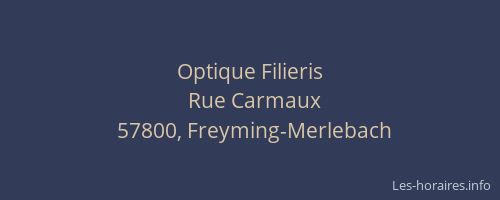 Optique Filieris