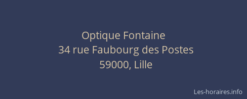 Optique Fontaine