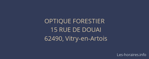 OPTIQUE FORESTIER