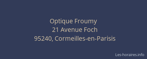 Optique Froumy