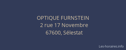 OPTIQUE FURNSTEIN