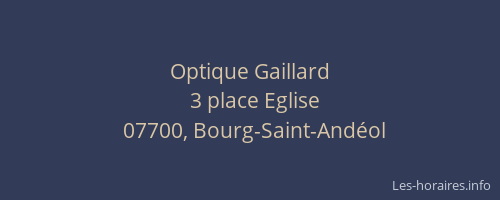 Optique Gaillard