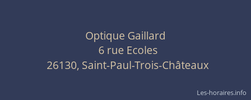 Optique Gaillard